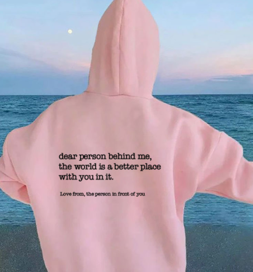 Stilla | Kære Person Bag Mig' Sweatshirt Med Hætte