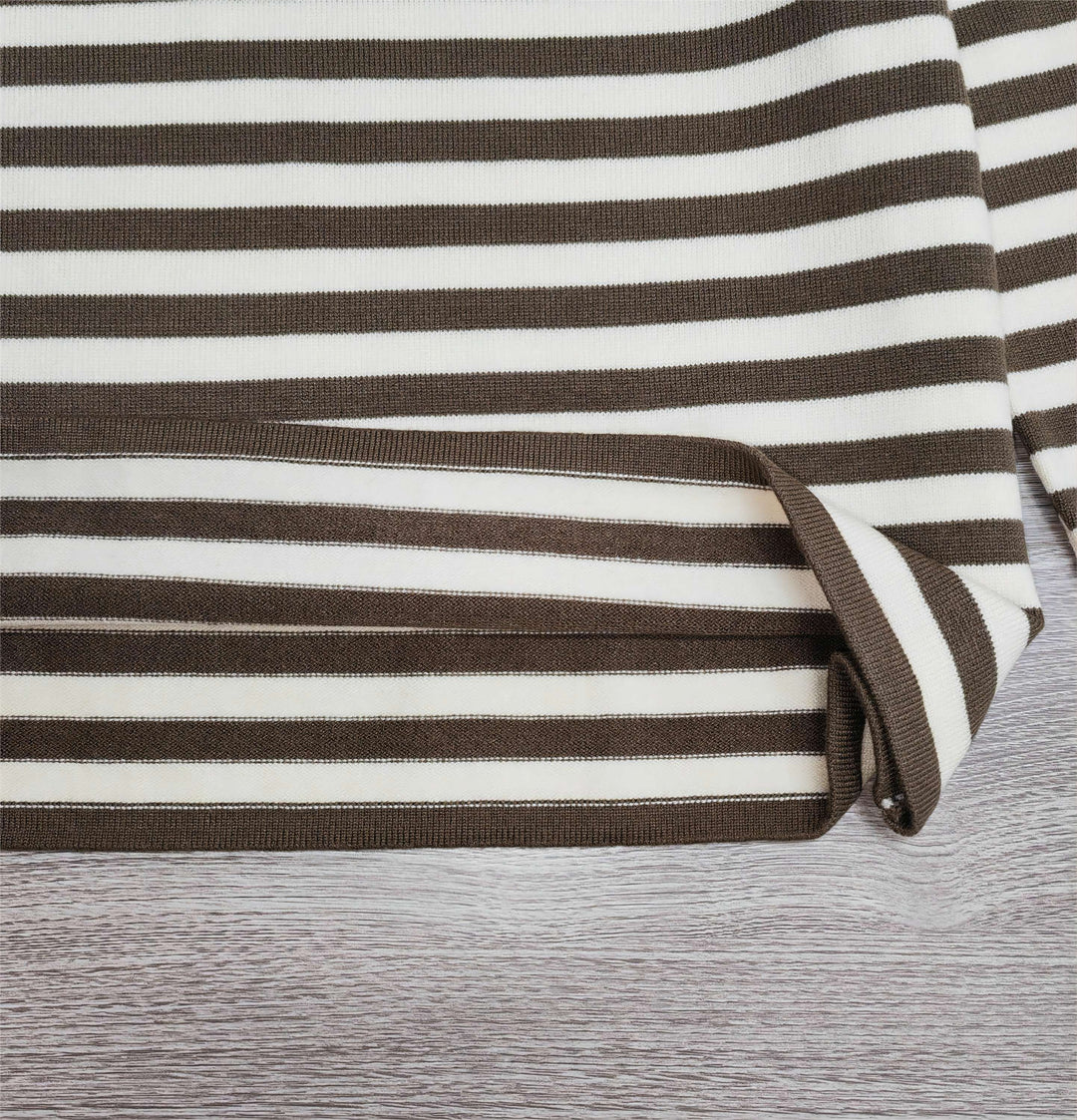 Stilla | Pull Colt Stribet i Neutral og Kaffe Farve