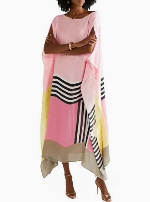 Stilla | Kaftan Med Pinkstribet
