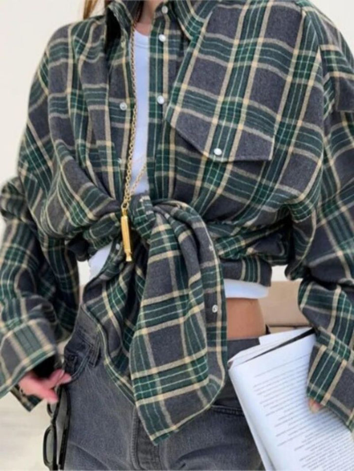 Stilla | Oversize Ternet Flannelskjorte