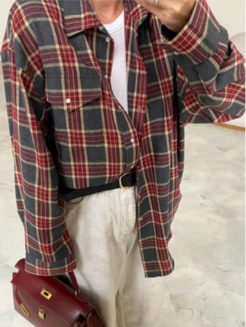 Stilla | Oversize Ternet Flannelskjorte