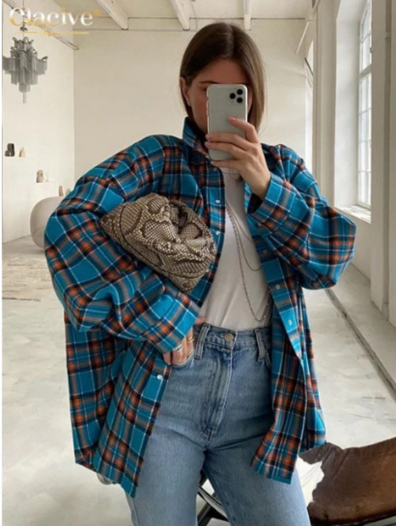 Stilla | Oversize Ternet Flannelskjorte