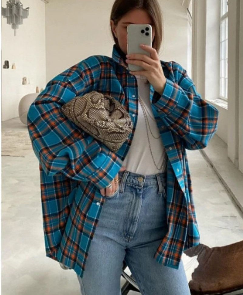 Stilla | Oversize Ternet Flannelskjorte