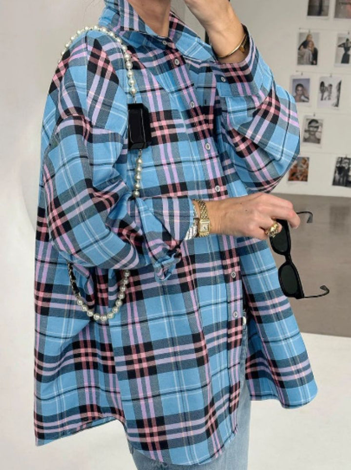 Stilla | Oversize Ternet Flannelskjorte