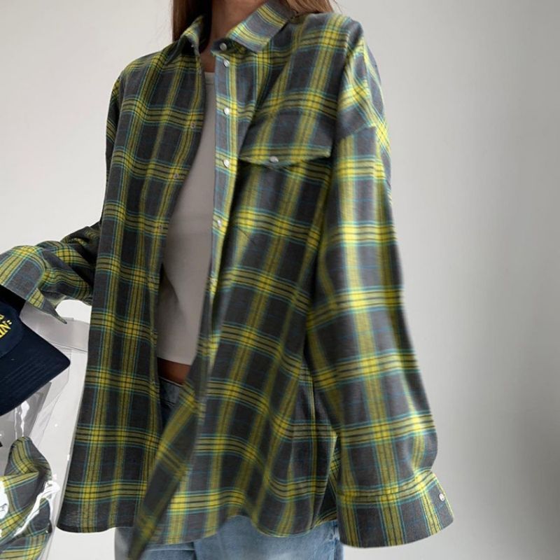 Stilla | Oversize Ternet Flannelskjorte