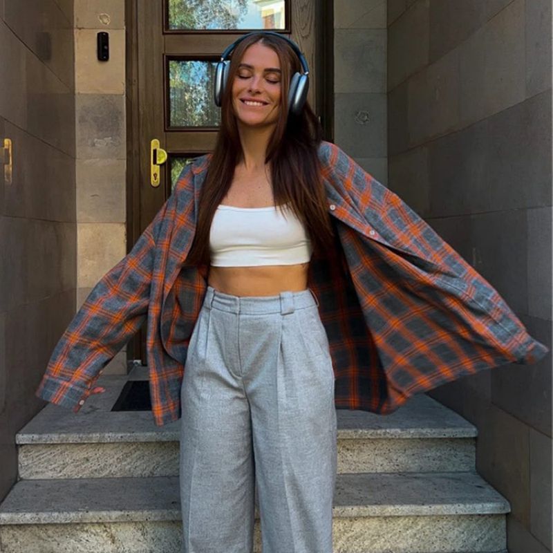 Stilla | Oversize Ternet Flannelskjorte