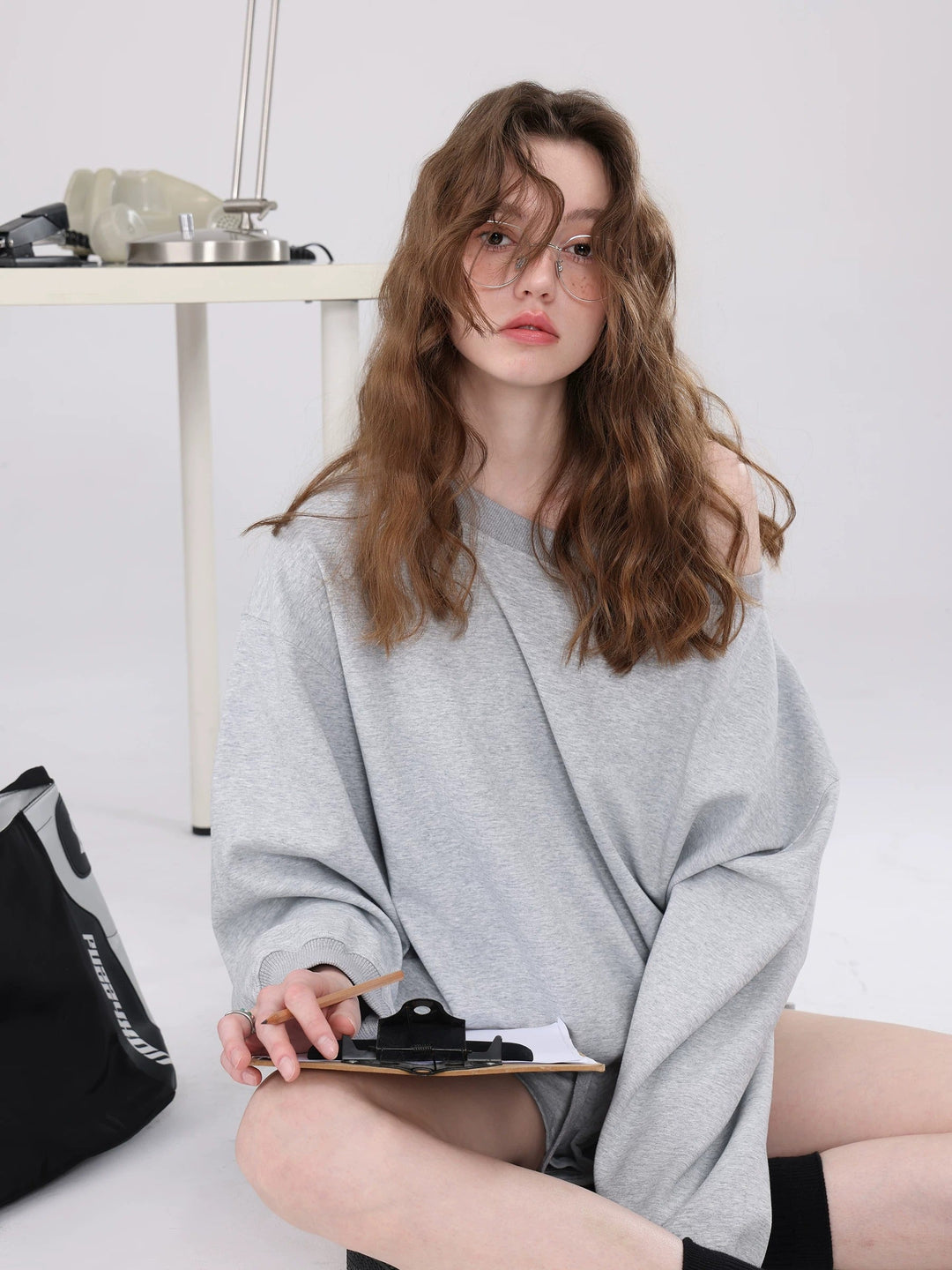 Dame Off-Shoulder Tre-delt Sæt med Bukser