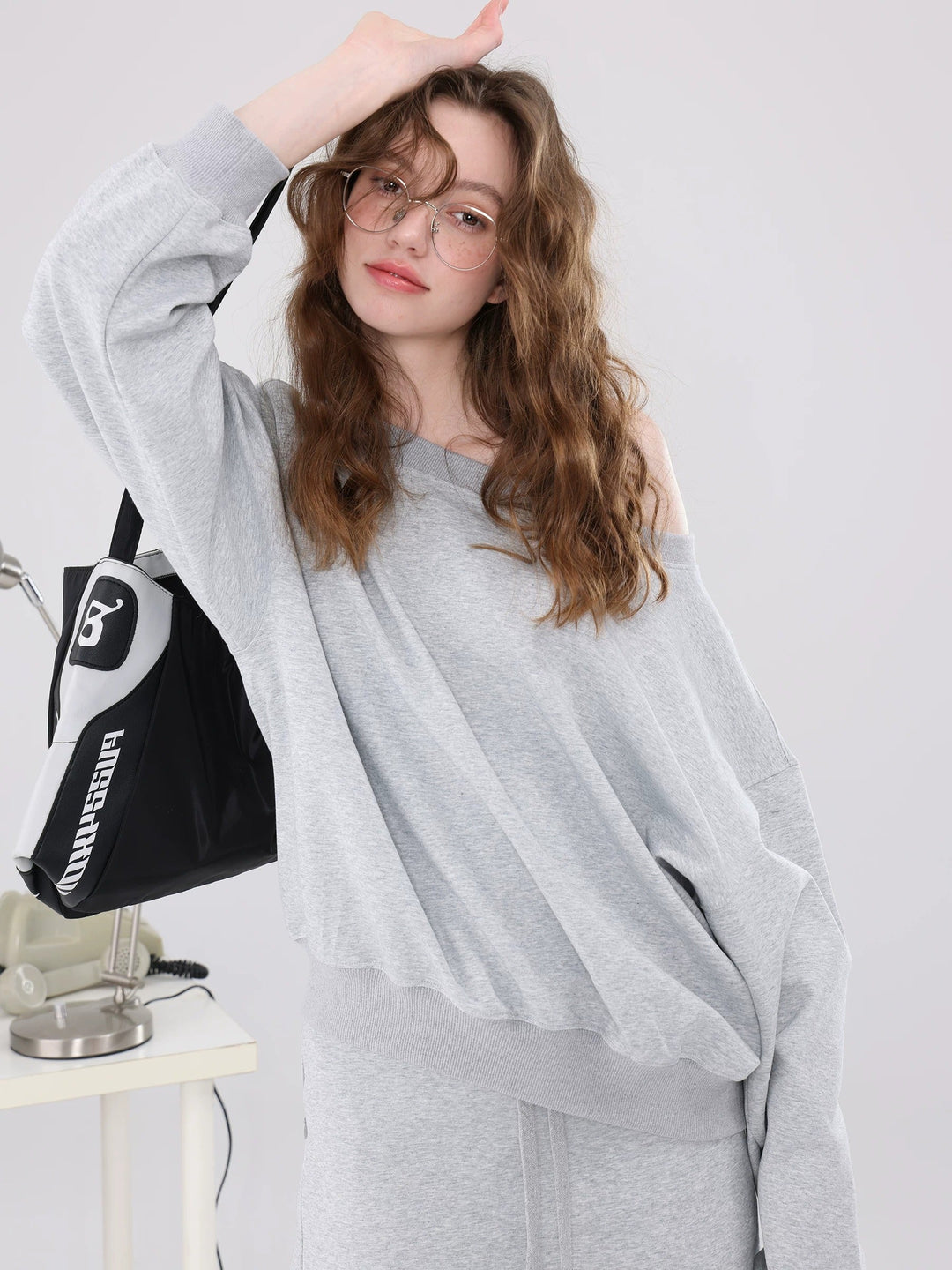 Dame Off-Shoulder Tre-delt Sæt med Bukser