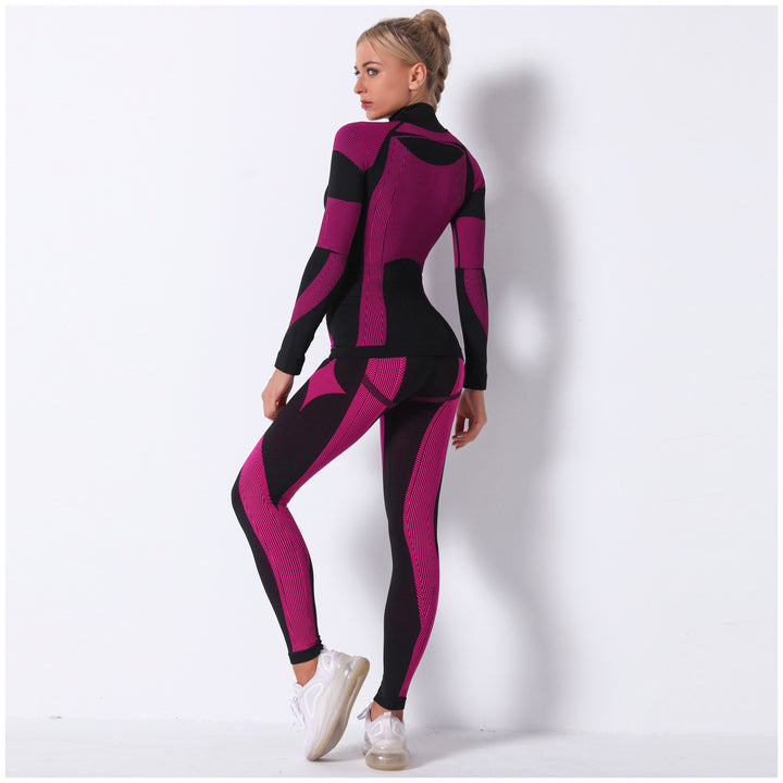 Dame kraftfuldt sportssæt med langærmet top og leggings Stilla