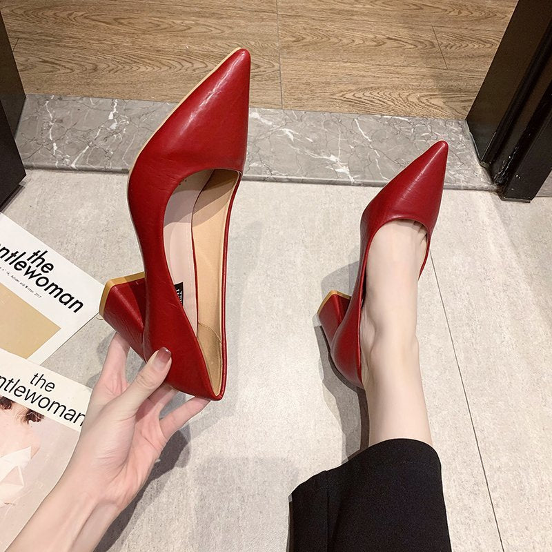 Dame elegante blokhæle pumps Stilla
