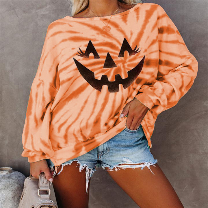 Dame afslappet sweatshirt med Halloween-motiv og detaljer Stilla