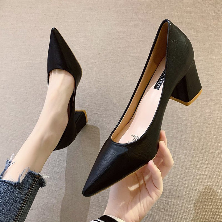 Dame elegante blokhæle pumps Stilla