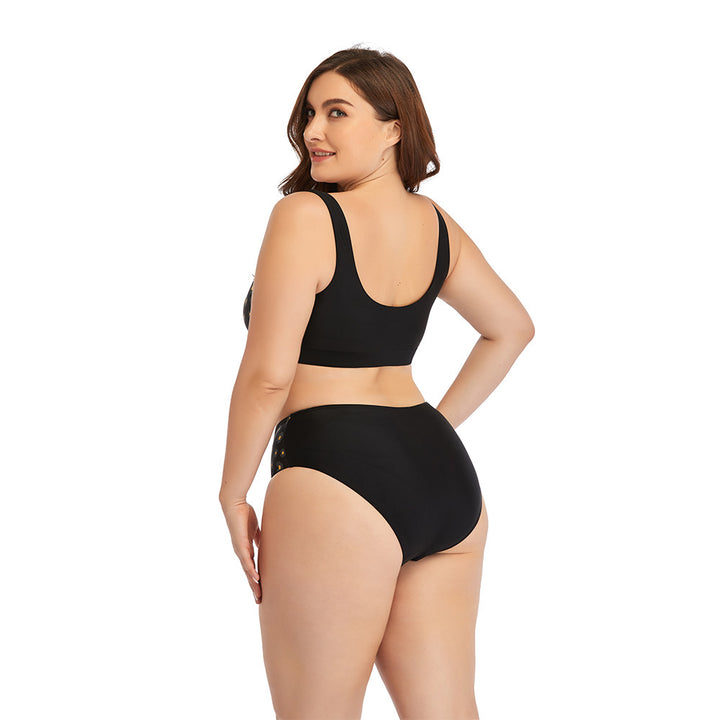 Dame bikini-sæt med reflekterende detaljer og høj talje Stilla