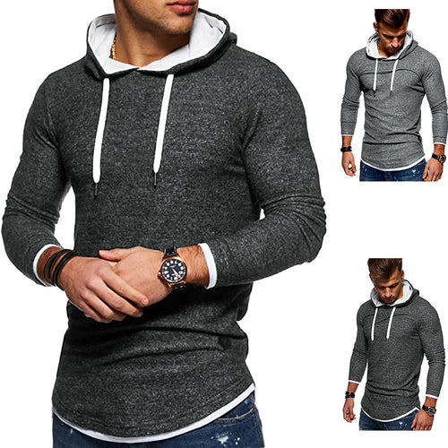 Herrer Casual Lagdelt Hoodie Sweatshirt Stilla