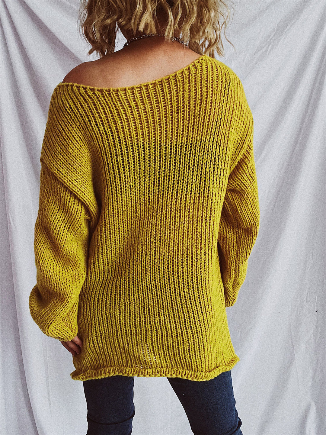 Stilla | Pullover med bådudskæring og faldende skuldre