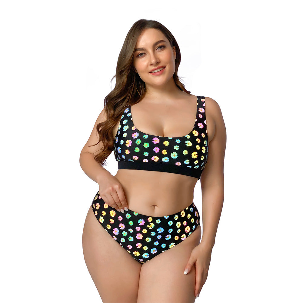 Dame bikini-sæt med reflekterende detaljer og høj talje Stilla