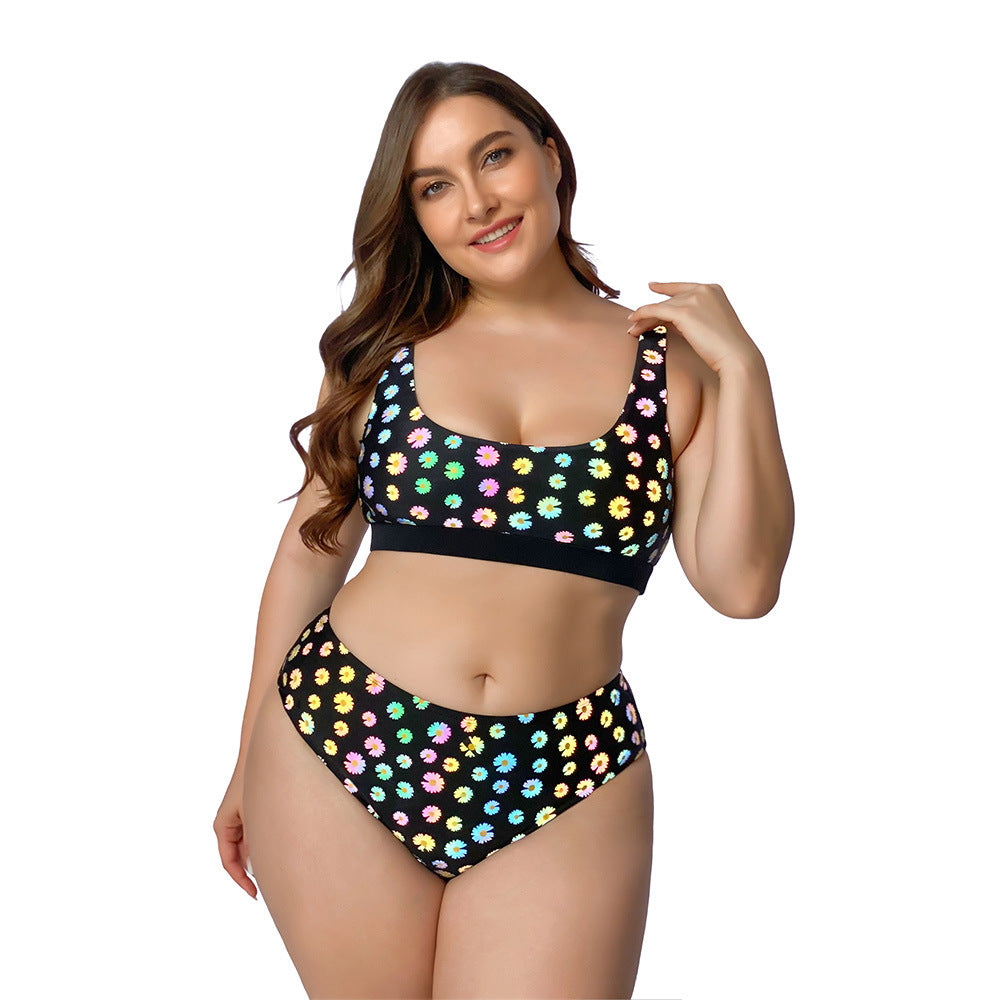 Dame bikini-sæt med reflekterende detaljer og høj talje Stilla