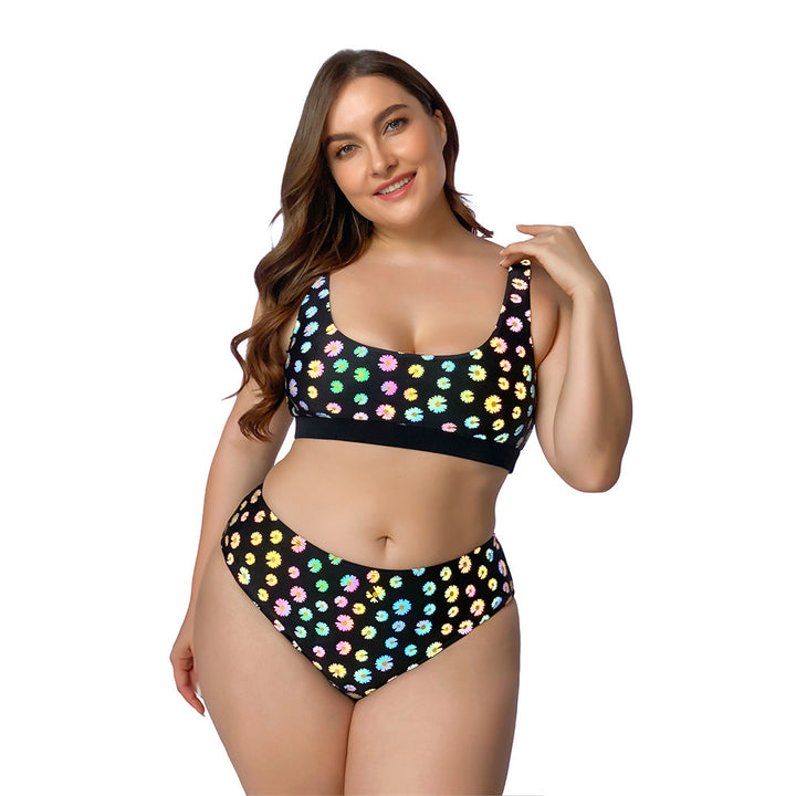 Dame bikini-sæt med reflekterende detaljer og høj talje Stilla