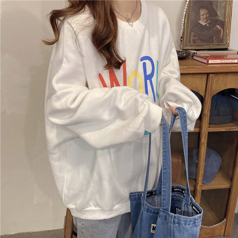 Femme Smiley Grafik Oversized Sweatshirt Stilla
