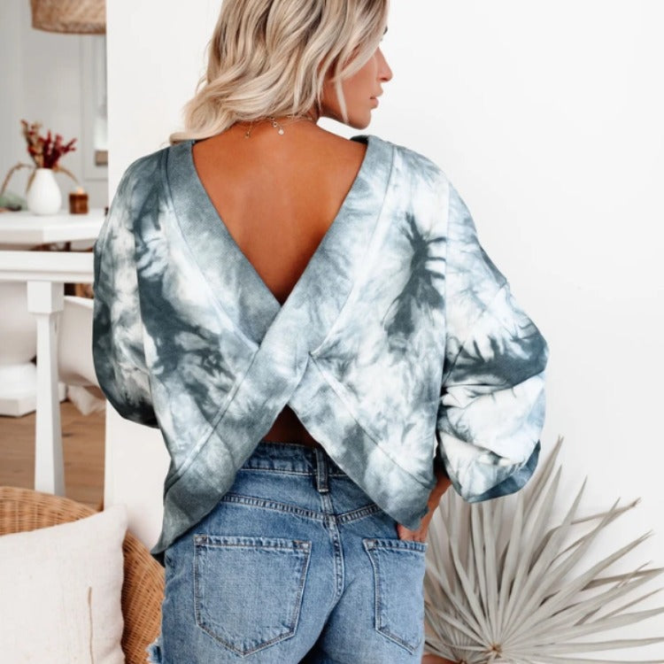 Femme Tie-Dye Wrap Top Stilla