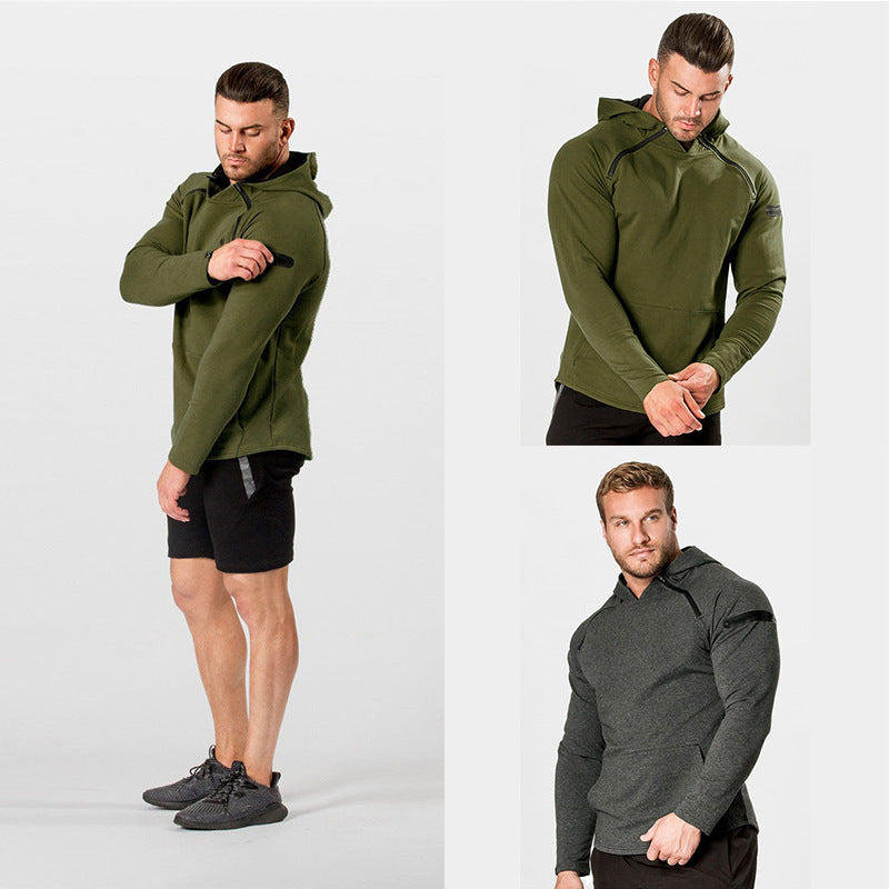 Herre præstationsorienteret langærmet hoodie top Stilla