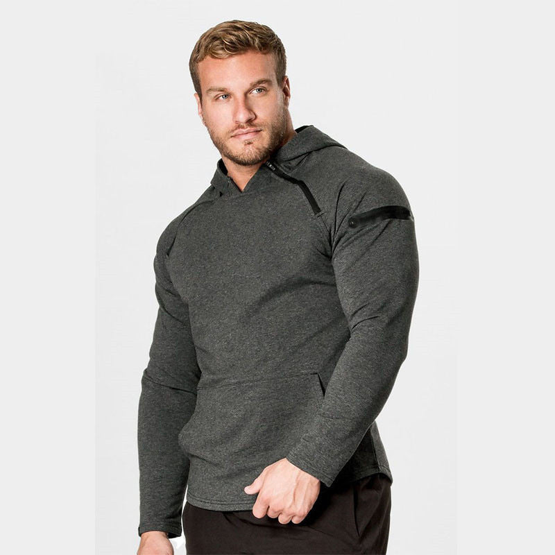Herre præstationsorienteret langærmet hoodie top Stilla