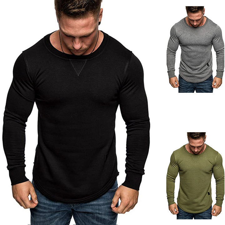 Herrenmode Langarm Crewneck Shirt Stilla