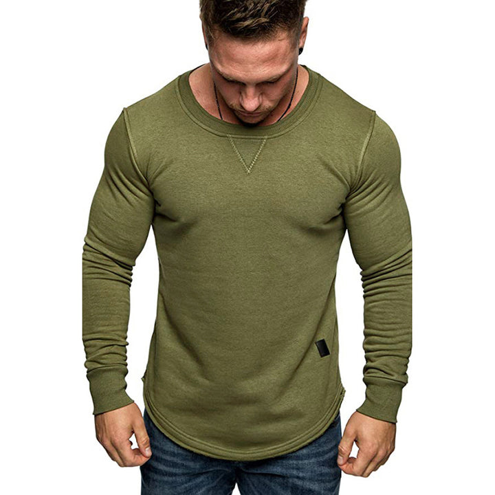 Herrenmode Langarm Crewneck Shirt Stilla