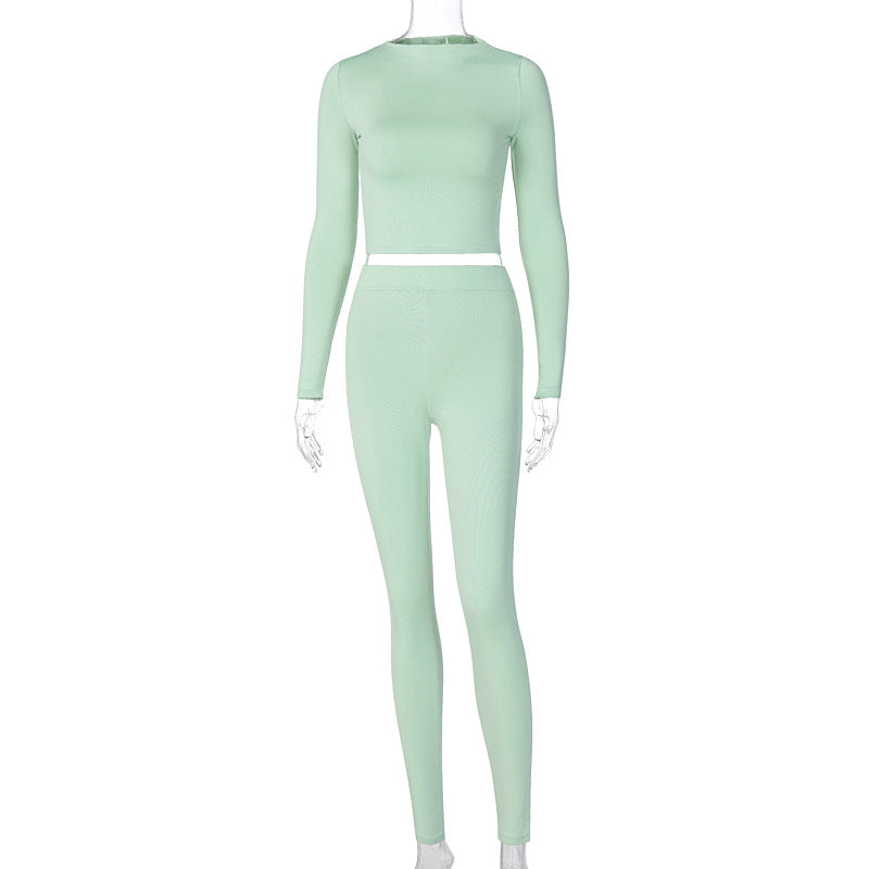 Dame Sporty Langærmet Sæt med figurvenligt Design og behagelig Snit Stilla