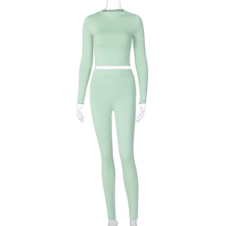 Dame Sporty Langærmet Sæt med figurvenligt Design og behagelig Snit Stilla