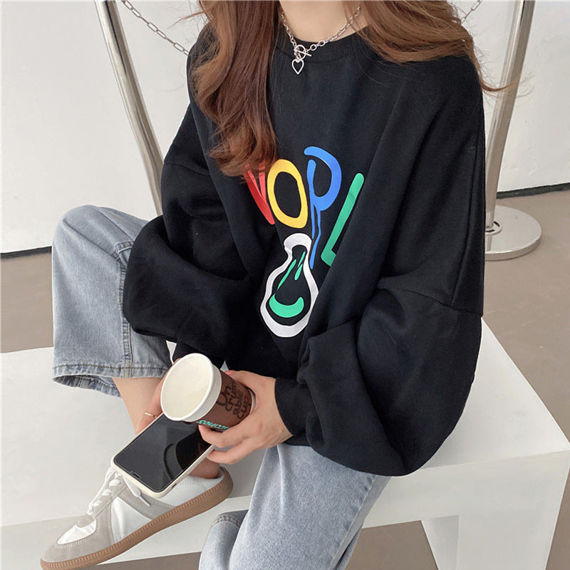 Femme Smiley Grafik Oversized Sweatshirt Stilla
