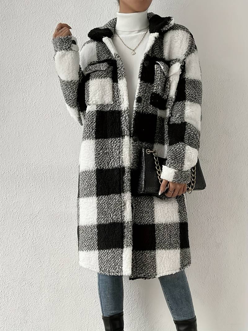 Stilla | Teddy Lang Tjekket Med Knapper