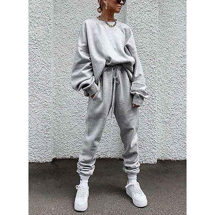 Dame Sporty Sweater- og Joggingbukser-Sæt Stilla