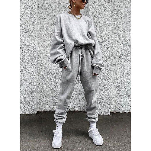 Dame Sporty Sweater- og Joggingbukser-Sæt Stilla