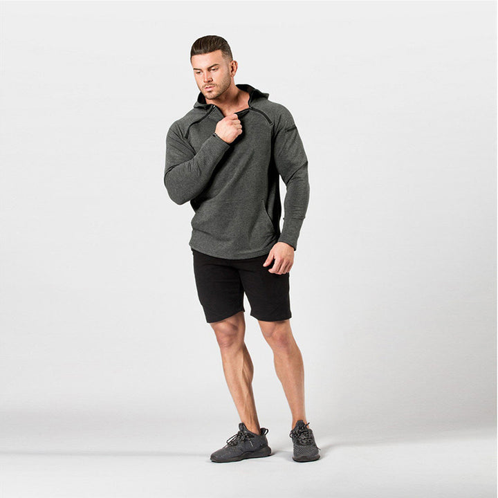 Herre præstationsorienteret langærmet hoodie top Stilla