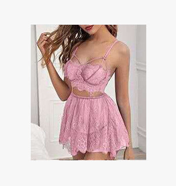 Dame spids-babydoll med forførende detaljer Skovae