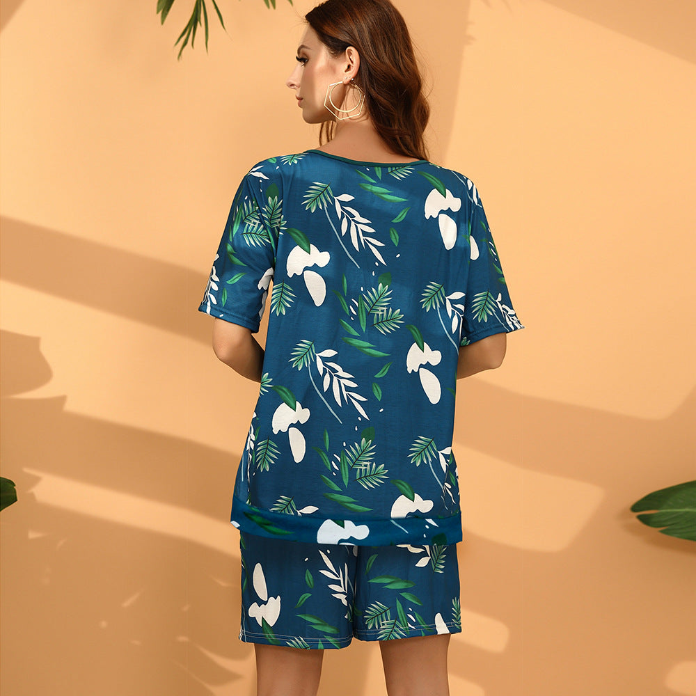 Dame uformel sommeroutfit med blomstertryk Skovae