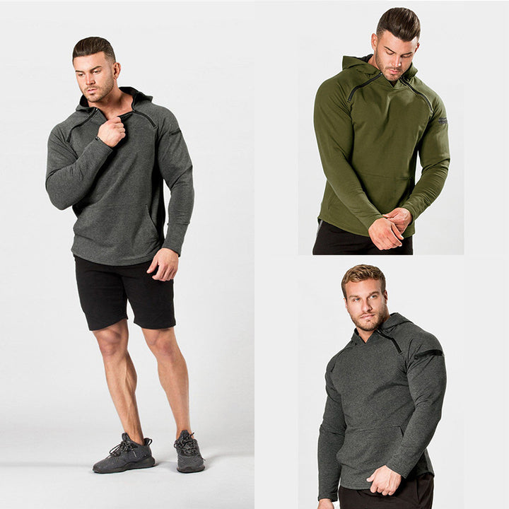 Herre præstationsorienteret langærmet hoodie top Stilla