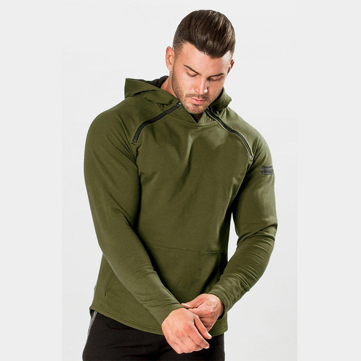 Herre præstationsorienteret langærmet hoodie top Stilla