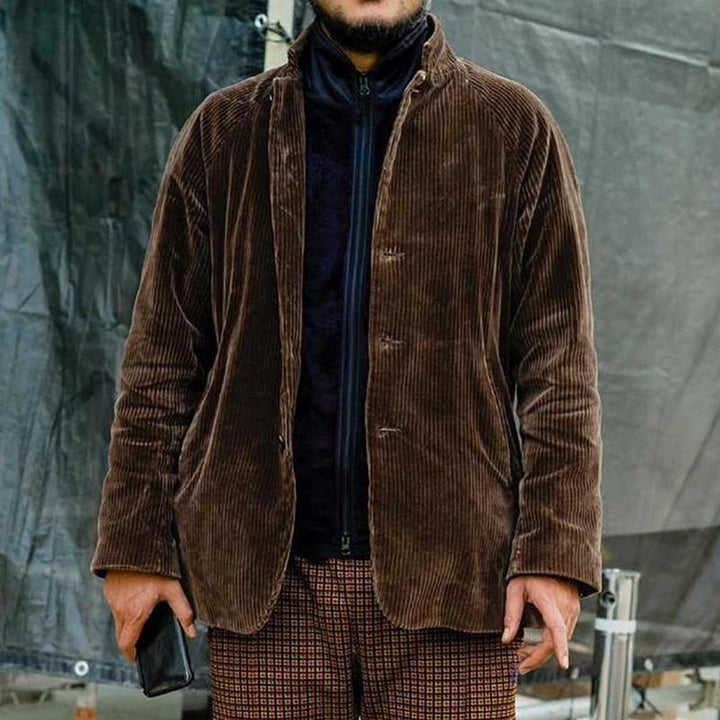 Herrer moderner netjakke lavet af blødt kord Stilla