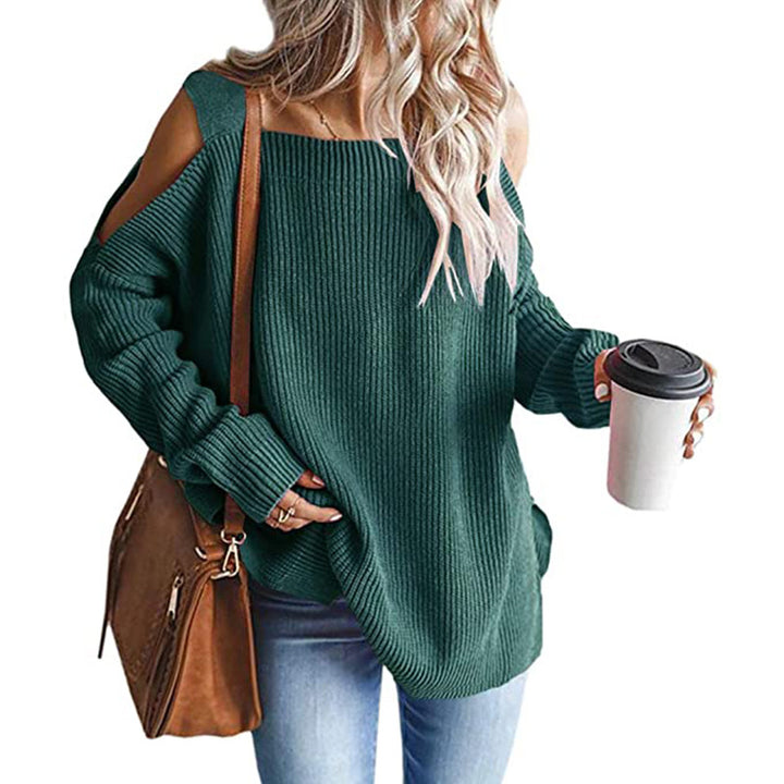 Dame afslappet sweater med skulderfri detaljer Stilla