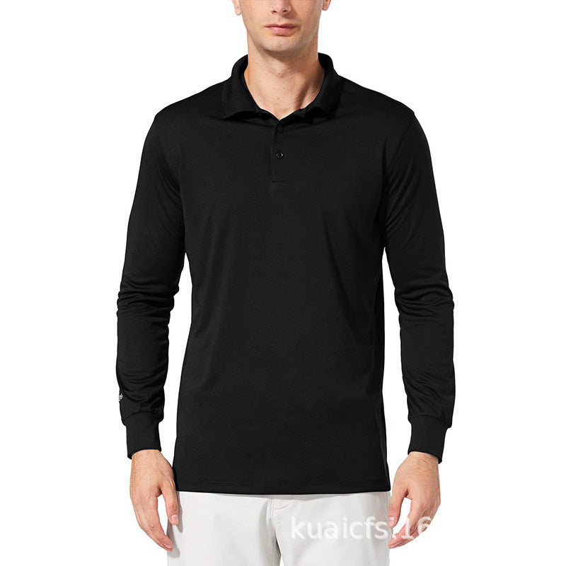 Herrer Langærmet Polo T-shirt med åndbart stof og elegant krave Stilla