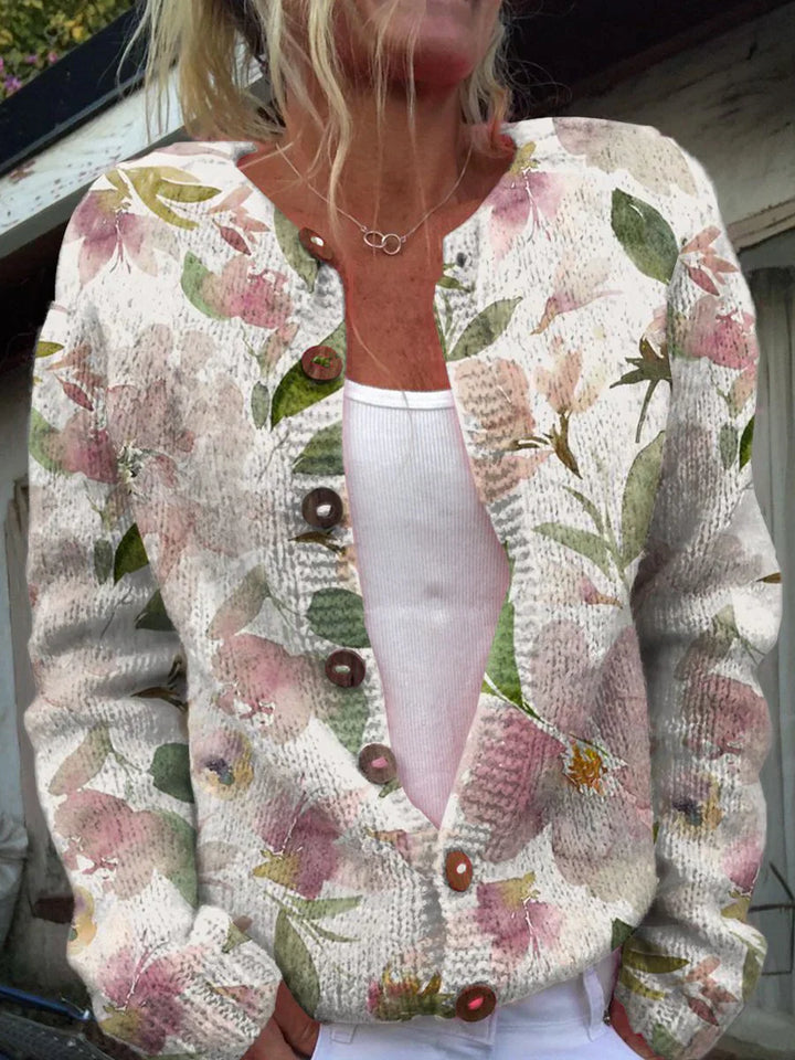 Stilla | Strikjakke Floraldream