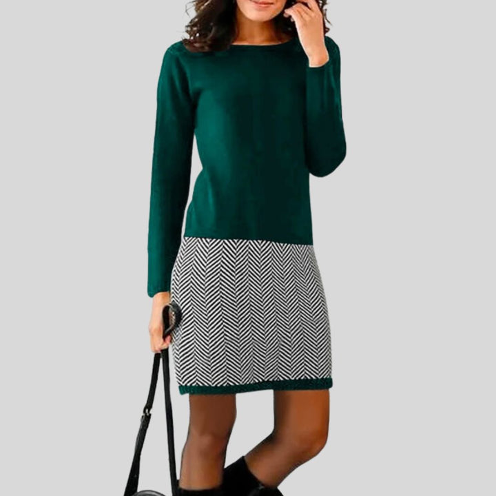 Stilla | Chic kjole med houndstooth kant