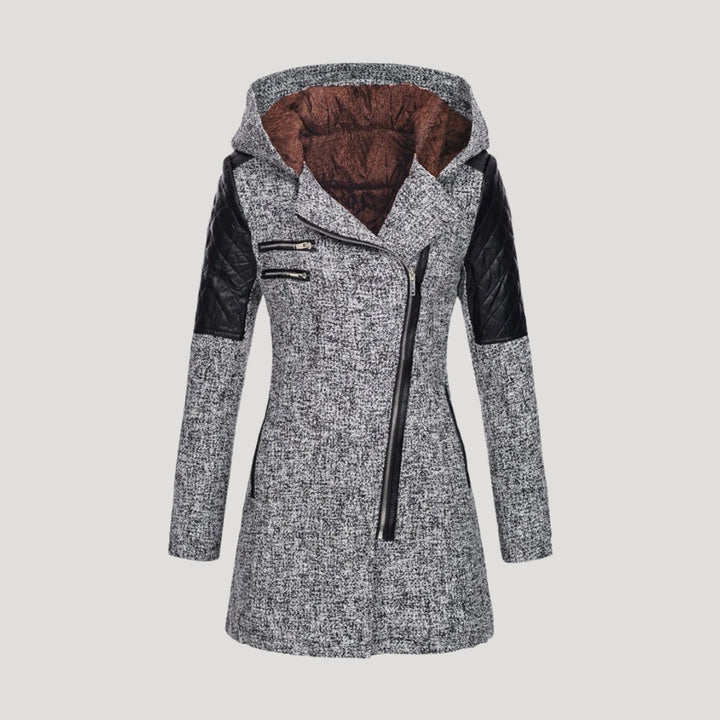 Stilla | Elegant Tweed Hættefrakke