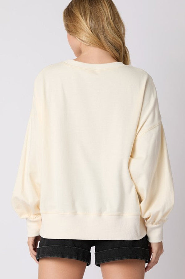 Stilla | Jule peberkagemand Paillette Løs Langærmet Sweatshirt
