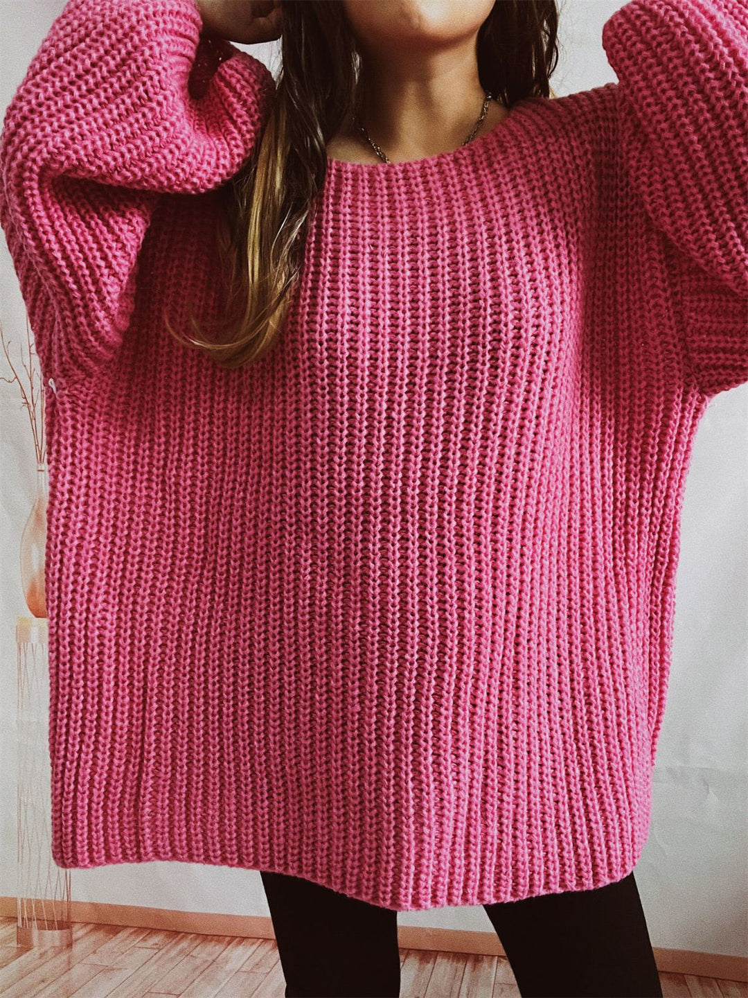 Stilla | Langærmet sweater med bådhals og bælte