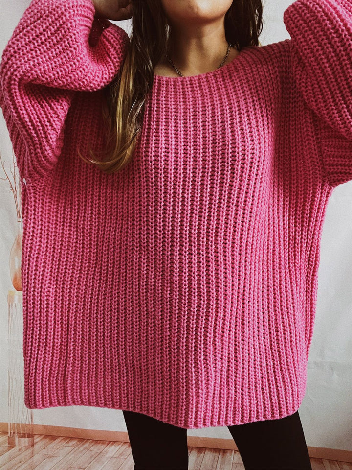 Stilla | Langærmet sweater med bådhals og bælte