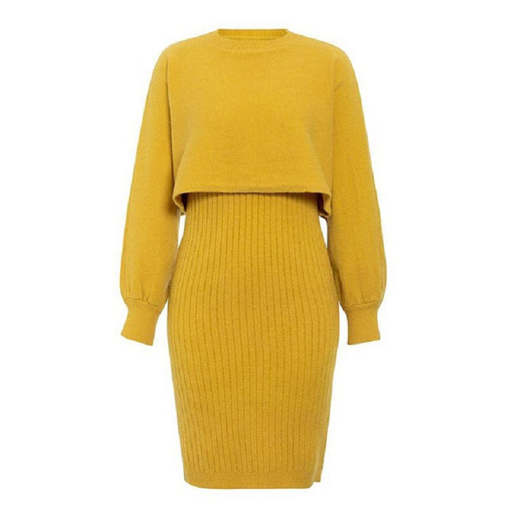 Damer strikkjole med afslappet oversized sweaterdesign Stilla
