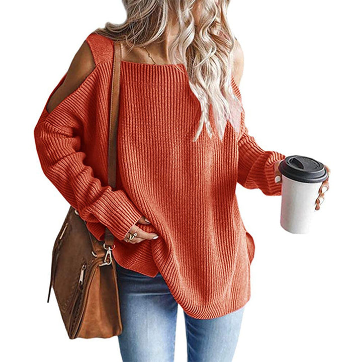 Dame afslappet sweater med skulderfri detaljer Stilla